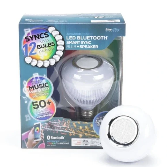 Blue sky bluetooth light bulb best sale speaker